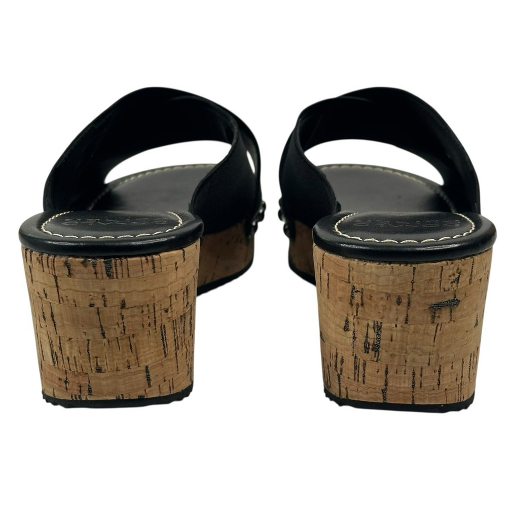 Donald Pliner Summera Cork Wedge Slide Sandals Black Womens Size 7.5M New $198 - Picture 4 of 9